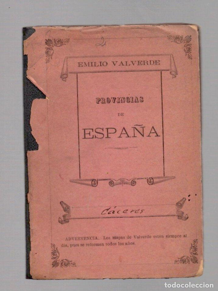 Mapas contempor&aacute;neos: MAPA PROVINCIA DE CACERES. ATLAS GEOGRAFICO DESCRIPTIVO. EMILIO VALVERDE, 1880, 1&ordf; EDICION