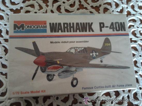 Maquetas: MONOGRAM WARHAWK P-40 N PRECINTADO ESCALA 1/72 - Foto 1