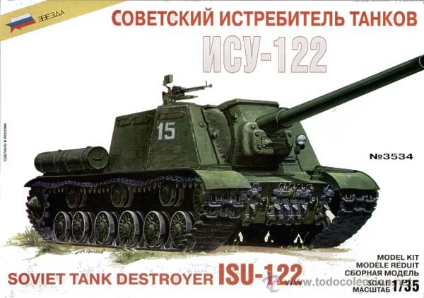 Maquetas: ZVEZDA - SOVIET TANK DESTROYER ISU-122  1/35 - Foto 1
