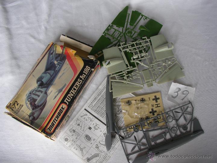 Maquetas: ANTIGUA CAJA MATCHBOX AVION MILITAR - Foto 1