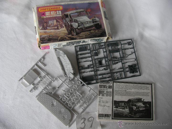 Maquetas: ANTIGUA CAJA MATCHBOX CON TANQUE O VEHICULO MILITAR - Foto 1