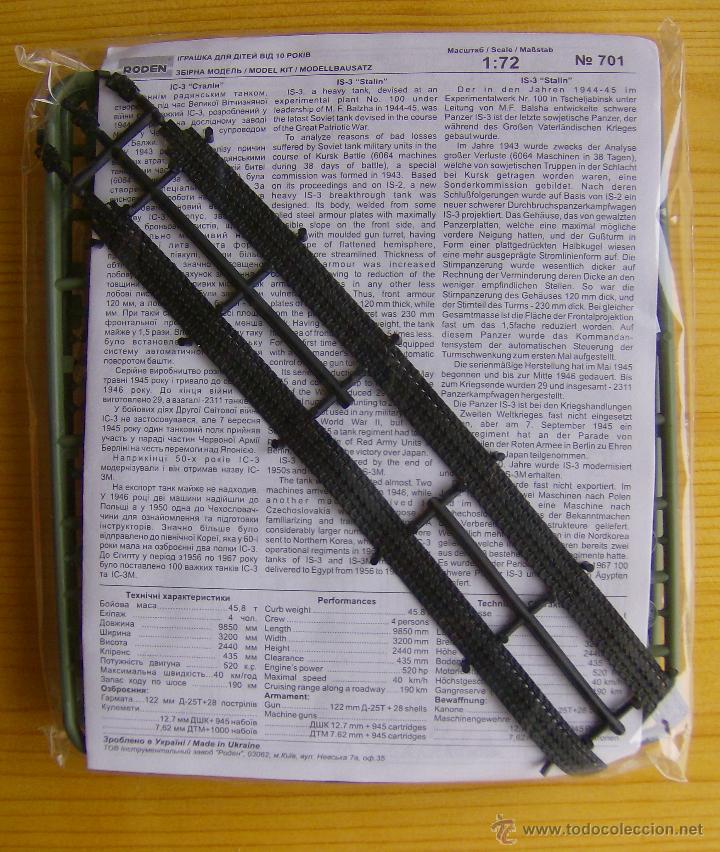 Maquetas: MAQUETA RODEN, IS-3 STALIN, Escala 1/72, REF 701 - Foto 4
