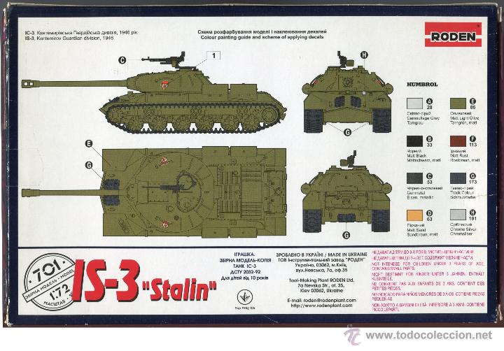 Maquetas: MAQUETA RODEN, IS-3 STALIN, Escala 1/72, REF 701 - Foto 5
