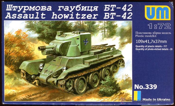 Maquetas: UNIMODEL, Assault howitzer BT- 42, Escala 1/72, REF 339 - Foto 1