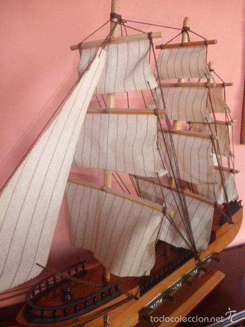 Maquetas: CARABELA BARCO VELERO DE MADERA HECHO A MANO - Foto 4