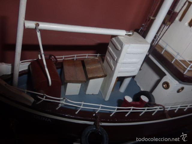 Maquetas: BARCO DE PESCA DE MADERA HECHO Y PINTADO A MANO - Foto 6