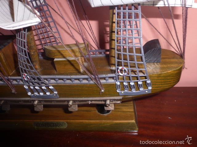 Maquetas: BARCO VELERO DE MADERA HECHO A MANO - Foto 7