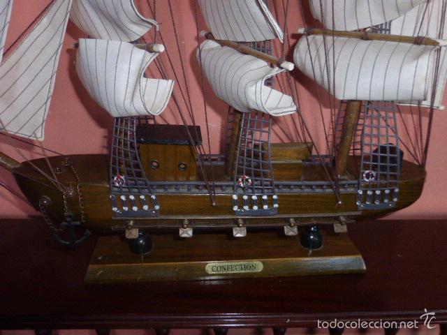 Maquetas: BARCO VELERO DE MADERA HECHO A MANO - Foto 8