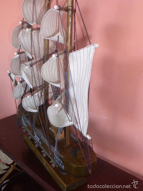 Maquetas: BARCO VELERO DE MADERA HECHO A MANO - Foto 9