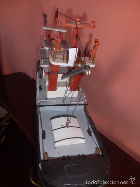 Maquetas: ANTIGUO BARCO DE PESCA HECHO Y PINTADO A MANO - Foto 5