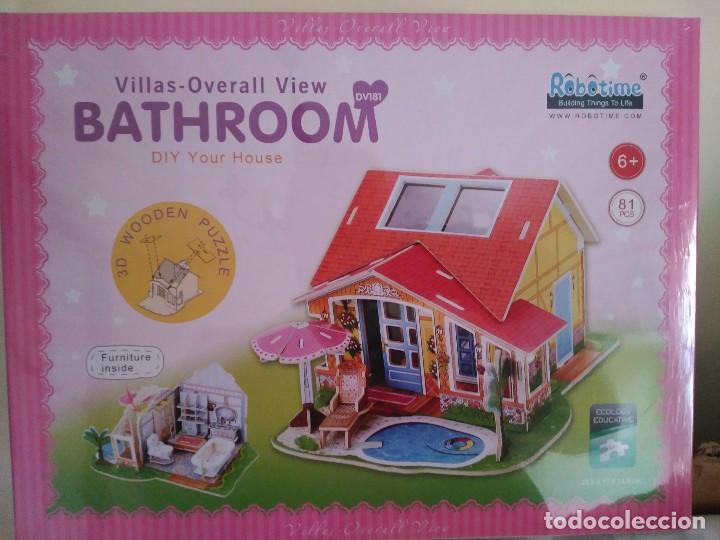 Maquetas: Maqueta de madera de marqueter&iacute;a. Casa con muebles - Foto 2