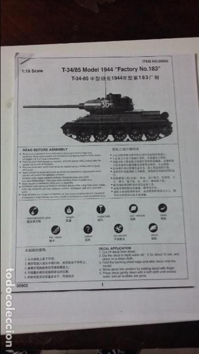 Maquetas: T-34/85 modelo 1944. Trumpeter 1/16 - Foto 1