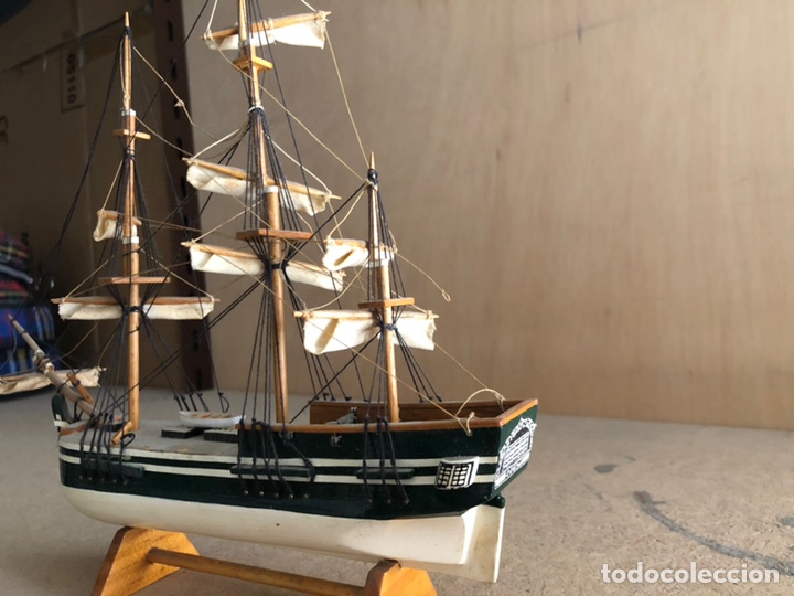 Maquetas: Barco madera 40 cm hecho a mano 1980 - Foto 2