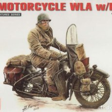 Maquetas: U.S. MOTORCYCLE WLA W/RIDER. MINIART. 1/35