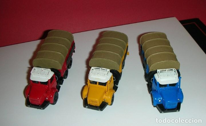 Maquetas: Lot de 3 Berliet GBC 8 MK GAZELLE Camions Rouge-Bleu-Jaune 1/87eme. Neuf / Nuevos y en sus cajas . - Foto 3 - 191589461