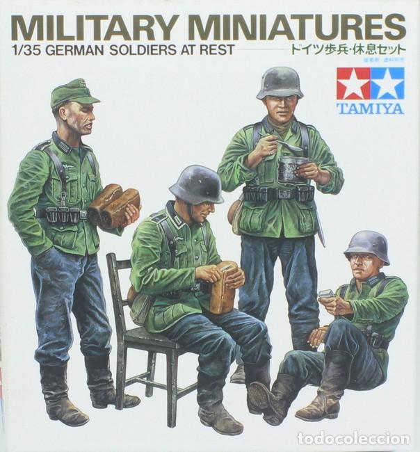 Maquetas: Maqueta figuras alemanas descansando, ref. 35129, 1/35, Tamiya