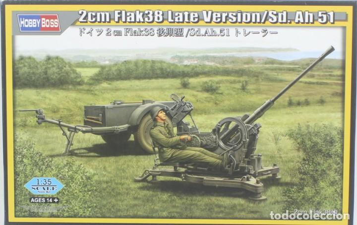 Maquetas: Maqueta ca&ntilde;&oacute;n Flak38, 2 cm, Late Version/Sd.Ah51, ref. 80148, 1/35, Hobby Boss