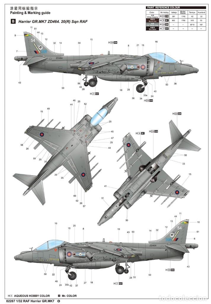 Maquetas: RAF Harrier GR.MK7 1:32 TRUMPETER - Foto 3