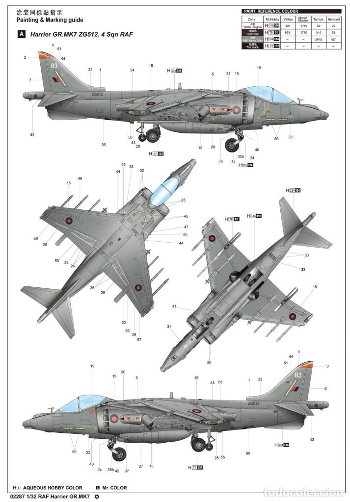 Maquetas: RAF Harrier GR.MK7 1:32 TRUMPETER - Foto 4