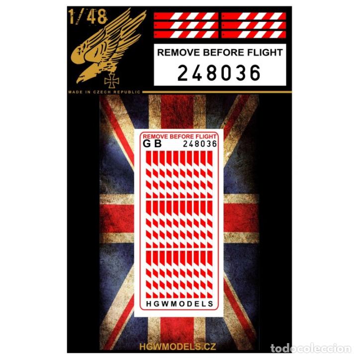 Maquetas: HGW - CINTURONES REMOVE BEFORE FLIGHT 1/48 248036 IINGLESAS - Foto 1