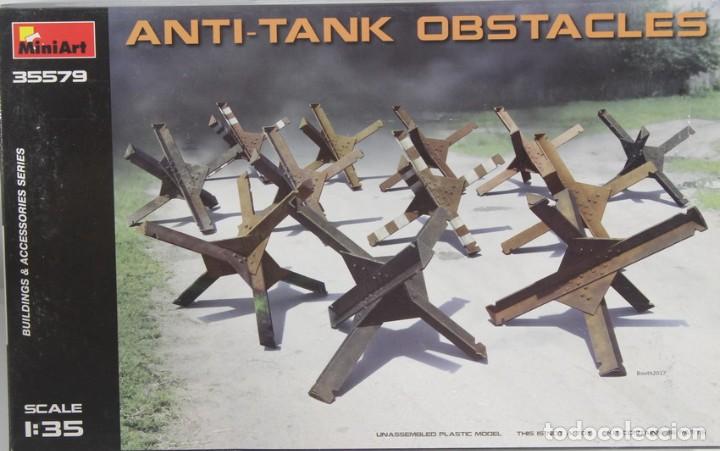 Maquetas: Maqueta accesorios obst&aacute;culos antitanques, ref. 35579, 1/35, Miniart