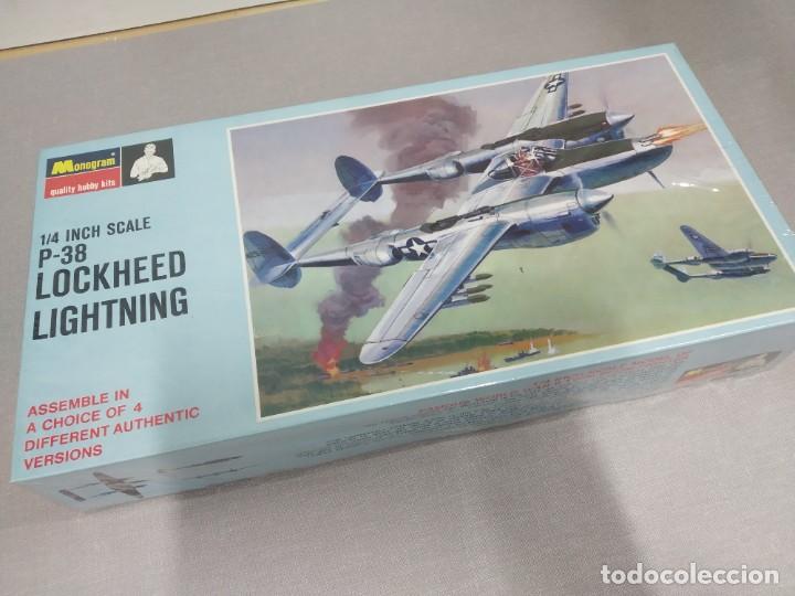 Maquetas: P-38 lockheed lightning Monogram , escala 1/4 Nuevo sin abrir. - Foto 1