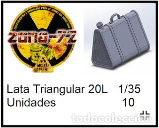 Maquetas: ZONA 72 - LATA TRIANGULAR 20L 10 UNIDADES 1/35 - Foto 1