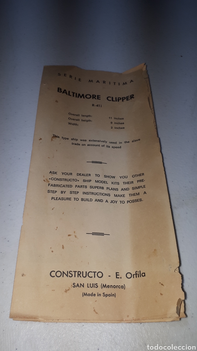 Maquetas: Plano construcci&oacute;n maqueta BALTIMORE CLIPPER de CONSTRUCTO leer descripci&oacute;n - Foto 3