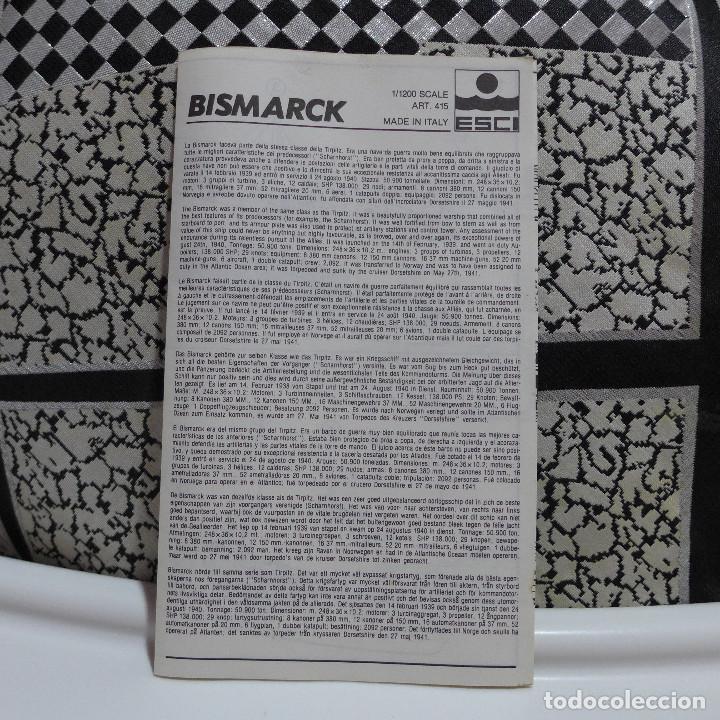 Maquetas: BISMARCK - ESCALA 1/1200 ESCI 415 - Foto 7