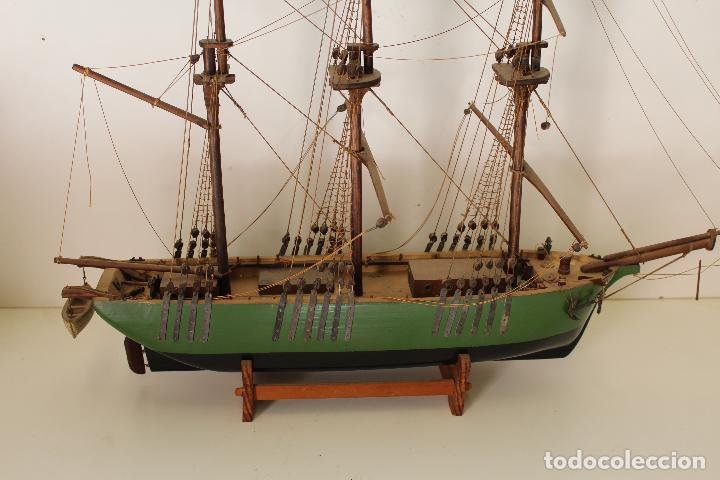 maqueta barco madera . goleta siglo xix. 43 ×37 - Compra venta en  todocoleccion
