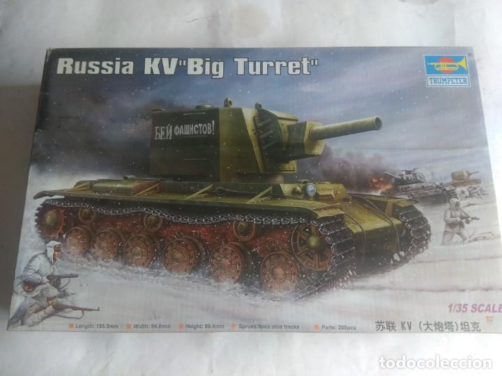Maquetas: TANQUE- MAQUETA -KV 2- Russian KV Big Turret-Trumpeter 00311 - Foto 2 - 263140805
