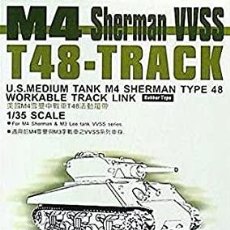 Maquettes: M4 SHERMAN VVSS T-48 AFV CLUB 35038 1/35 CADENAS. Lote 313248148