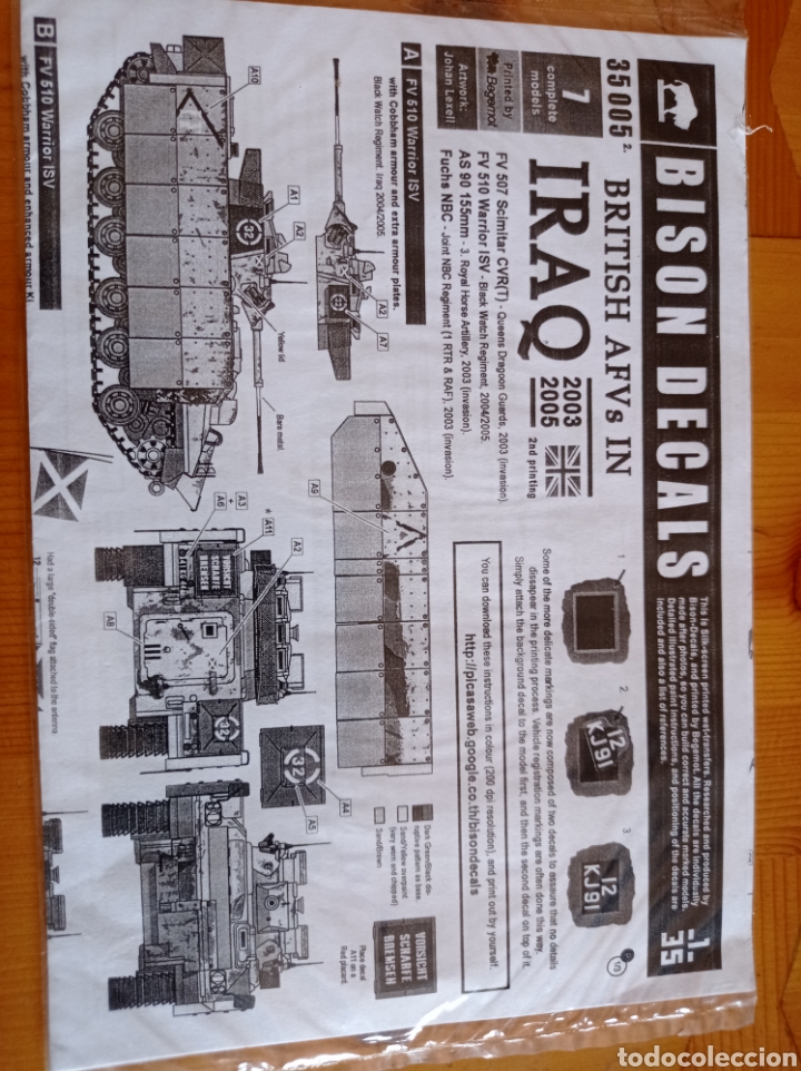 Maquetas: BISON DECALS - BRITISH AFVs IN IRAQ 2003/2005. 1/35. 35005 - Foto 1