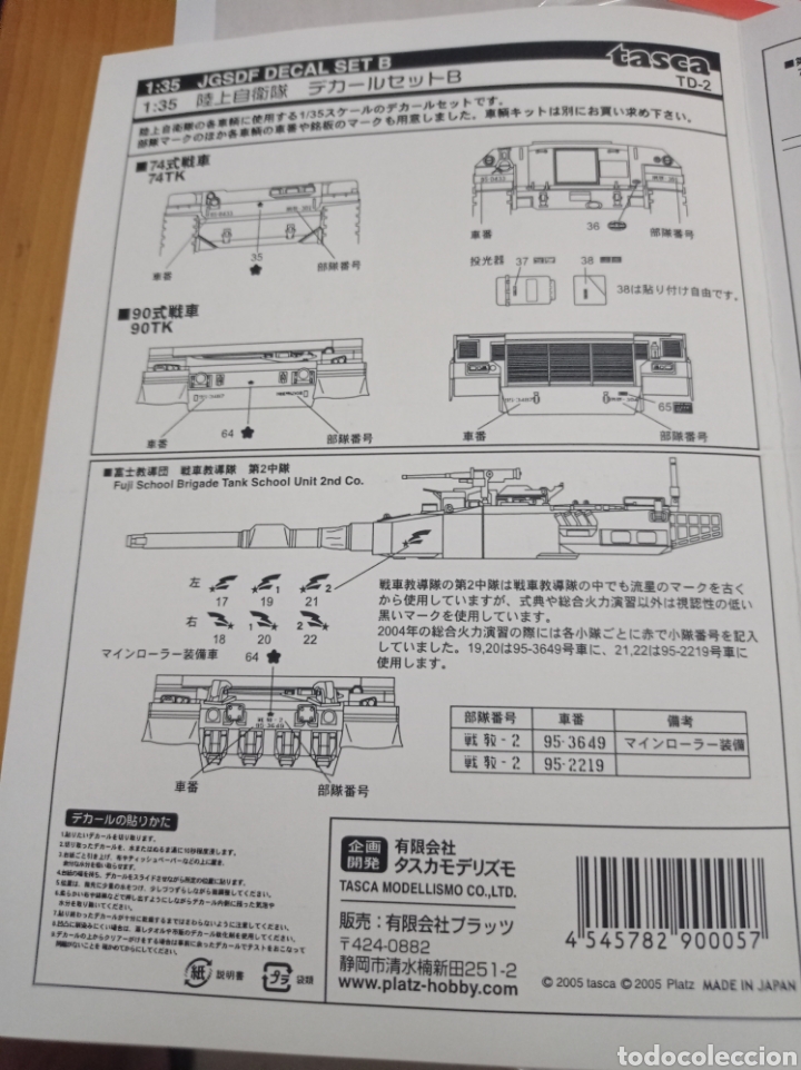 Maquetas: TASCA - JGSDF DECAL SET B. 1/35 - Foto 4