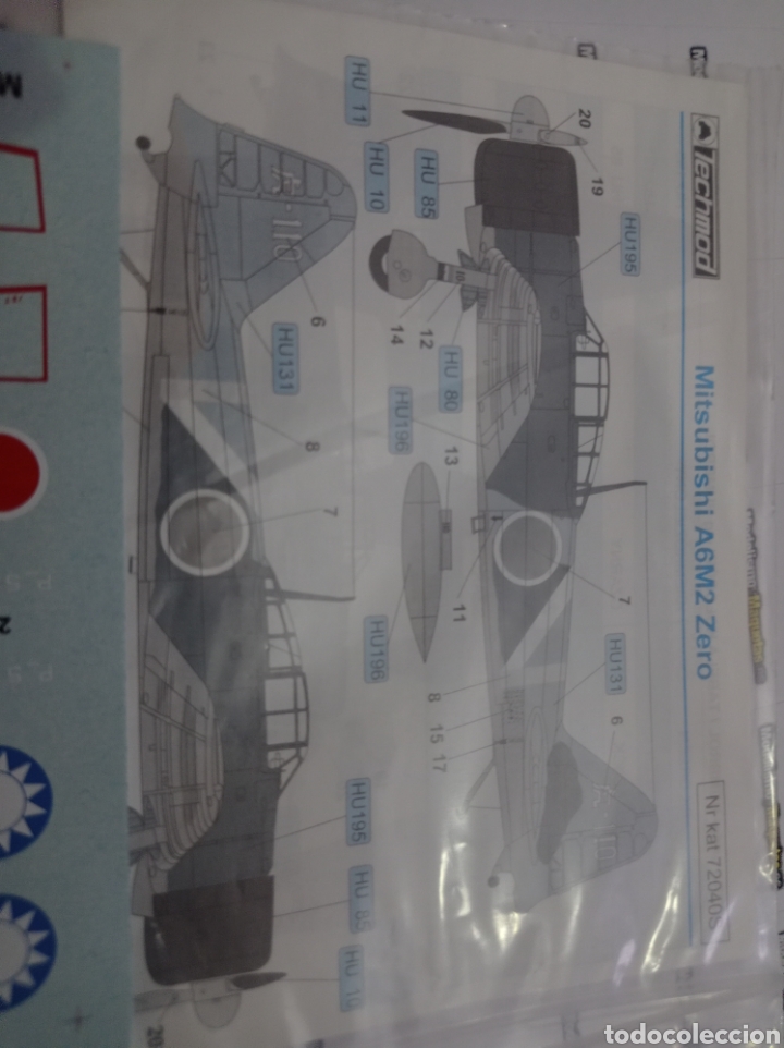 Maquetas: TECHMOD - CALCAS MITSUBISHI A6M2 ZERO. 1/72. 72040S - Foto 2