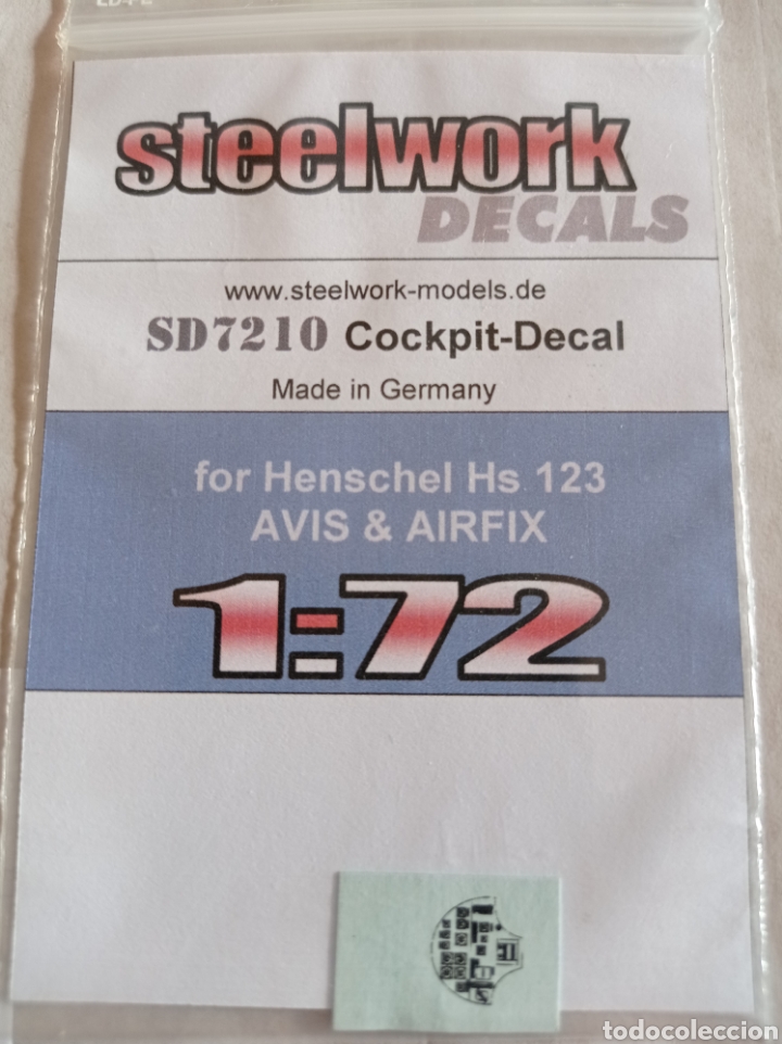 Maquetas: STEELWORK - CALCA COCKPIT DECAL. 1/72. 7210 - Foto 1