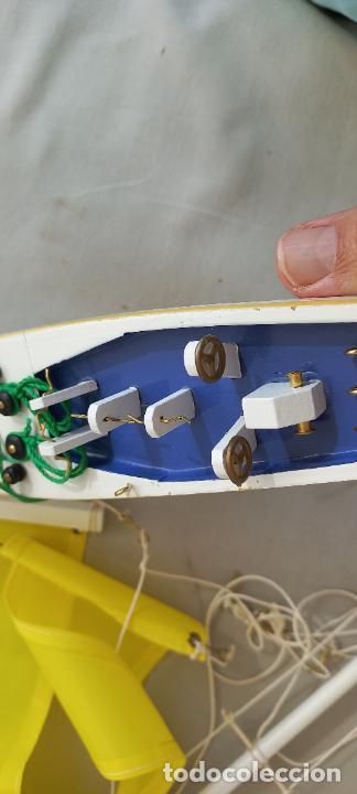 Maquetas: BARCO VELERO AMARILLO DE MADERA . - Foto 3