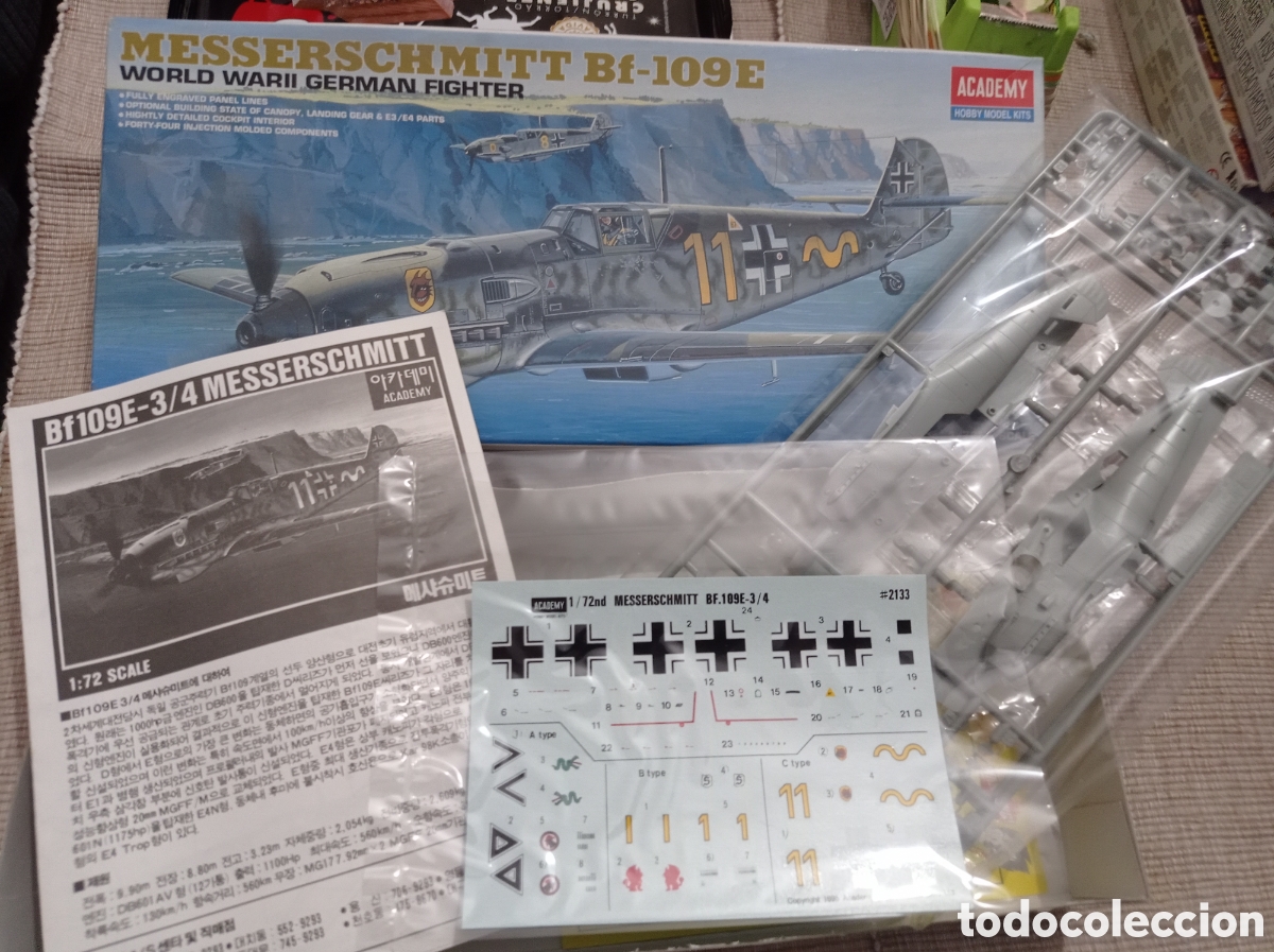 Maquetas: ACADEMY - MESSERSCHMITT BF-109 E 1/72. 2133 - Foto 2