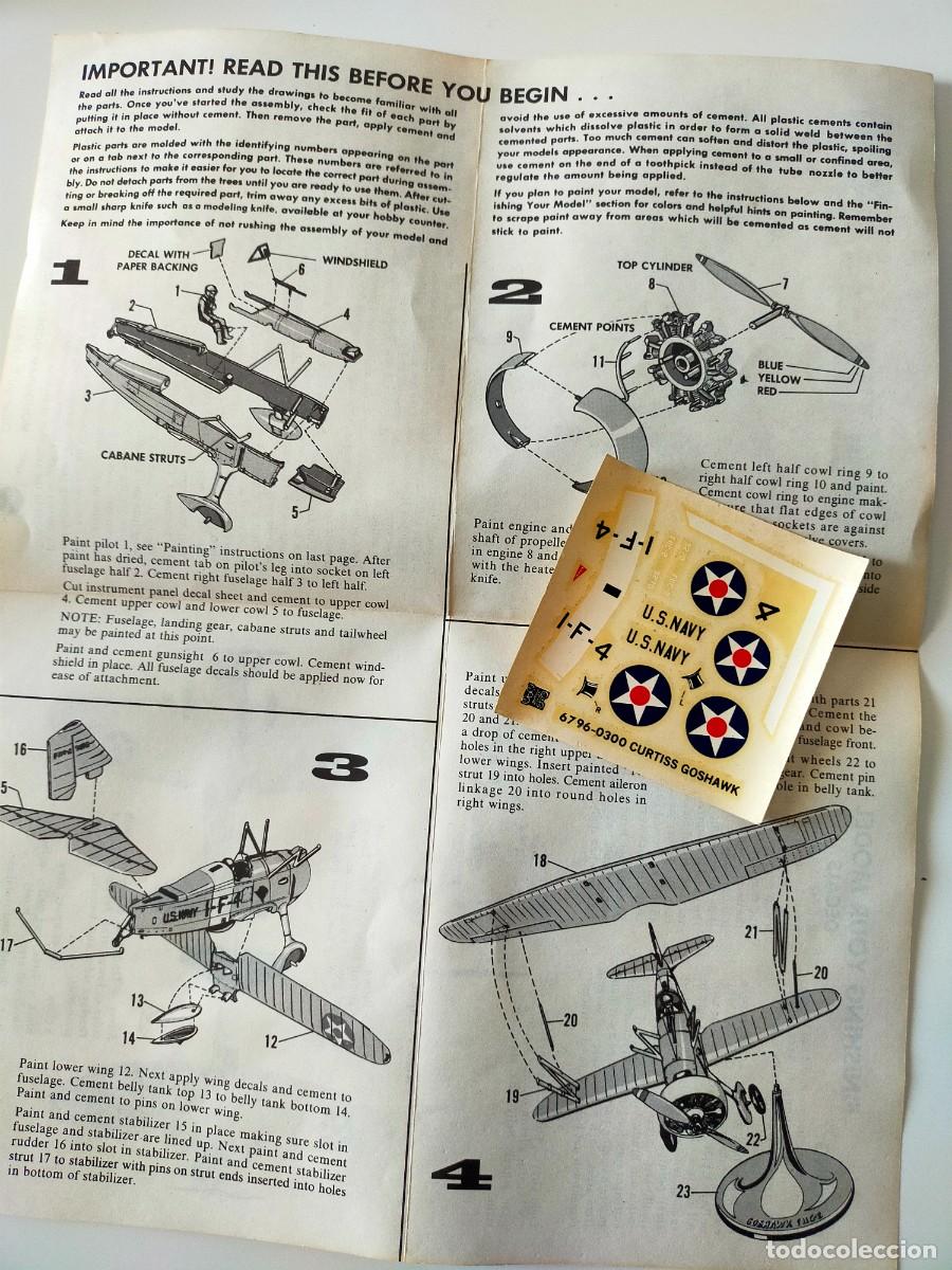 Maquetas: MONOGRAM: ESCALA 1/72 - GOSHAWK FIIC-2 Ref 6796 - MADE IN USA. - Foto 4