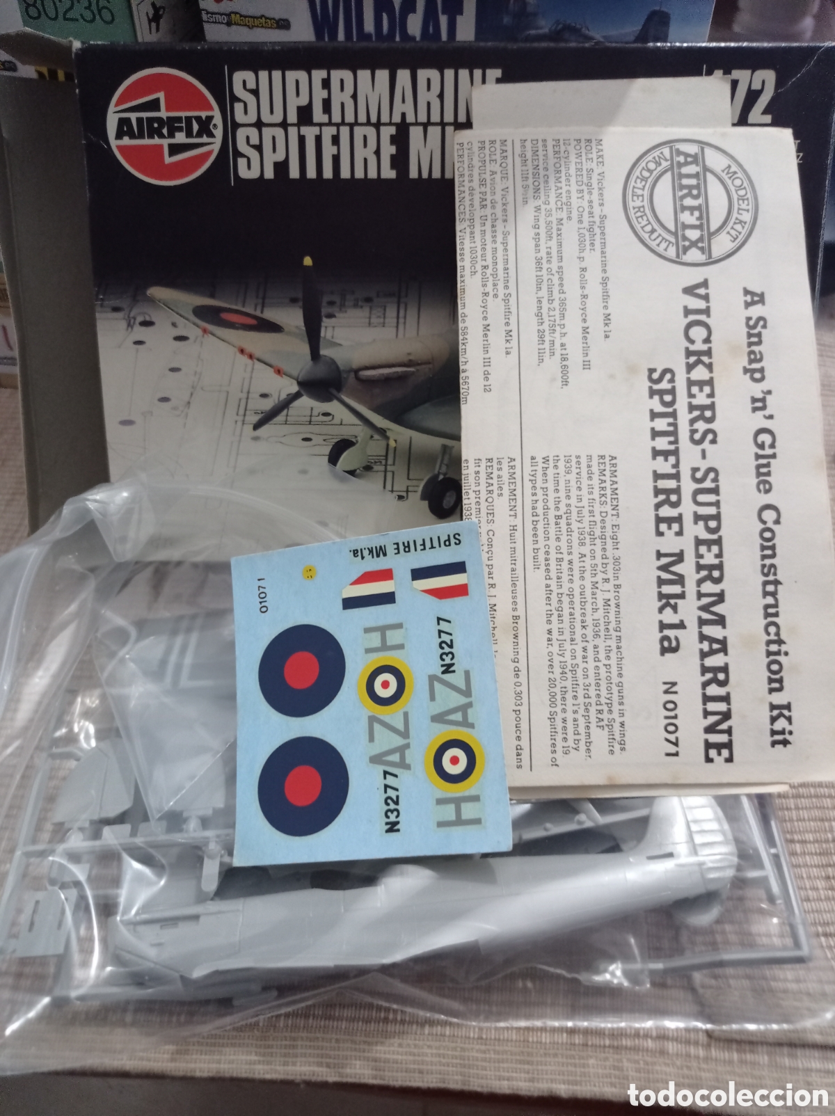 Maquetas: AIRFIX - SUPERMARINE SPITFIRE MK I. 1/72. 01071 - Foto 2
