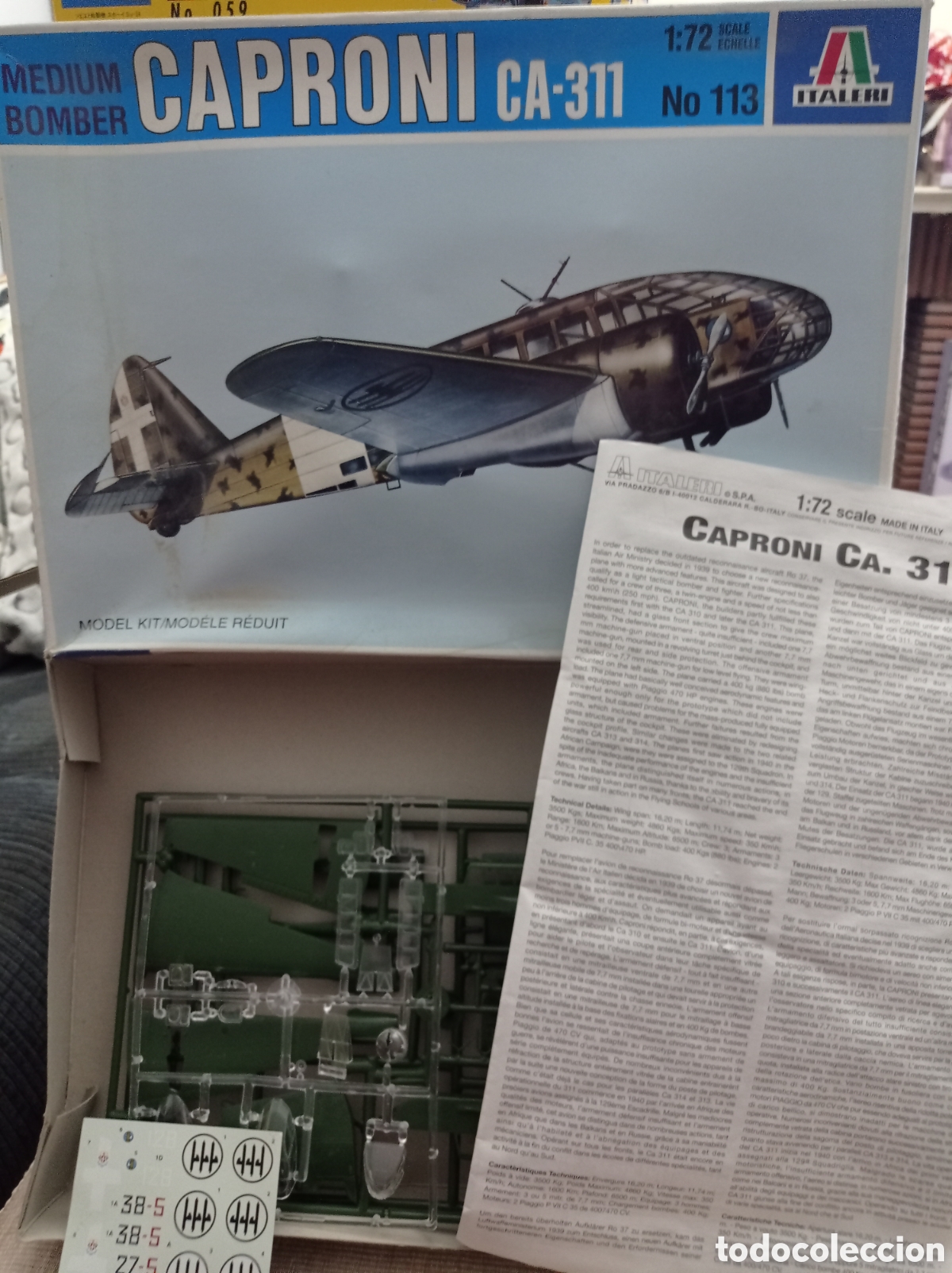 Maquetas: ITALERI - MEDIUM BOMBER CAPRONO CA-311. 1/72. 113 - Foto 2