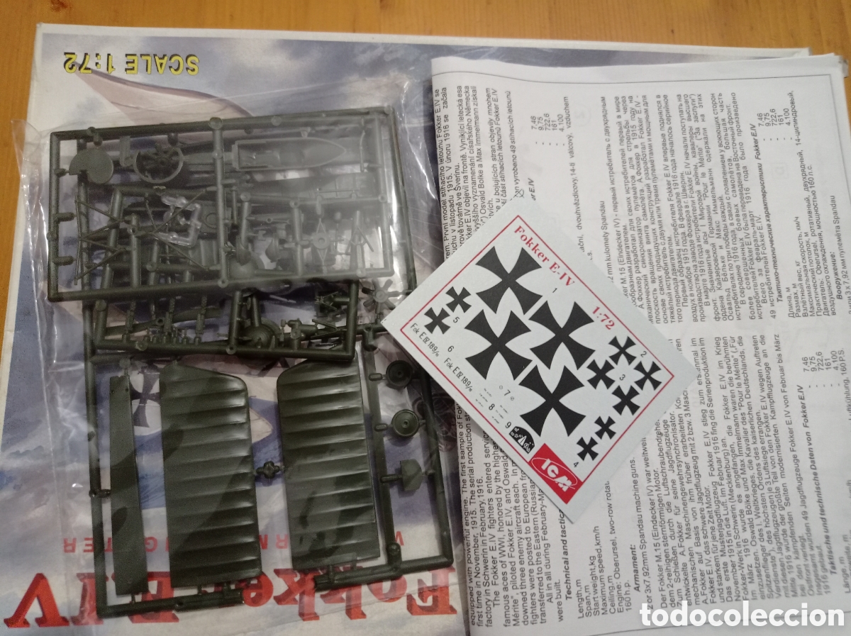 Maquetas: ICM - FOKKER E.IV 1/72. 72111 - Foto 2