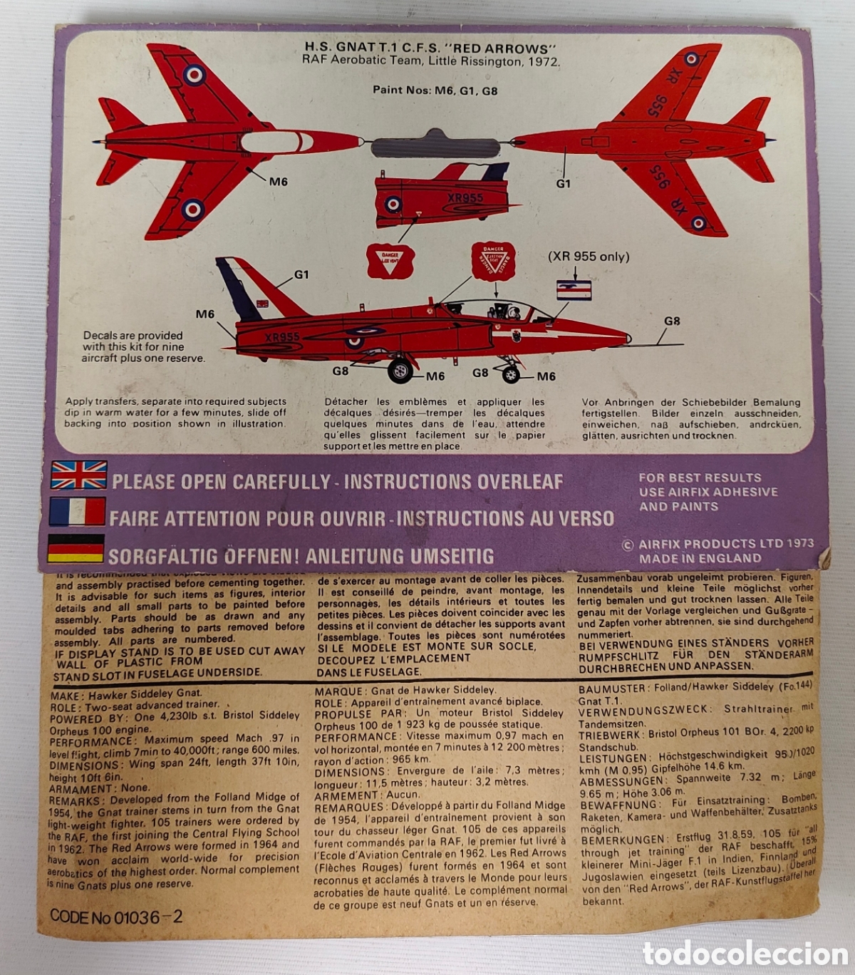 Maquetas: Red Arrows Gnat airfix 1/72 a&ntilde;o 1973 - Foto 2