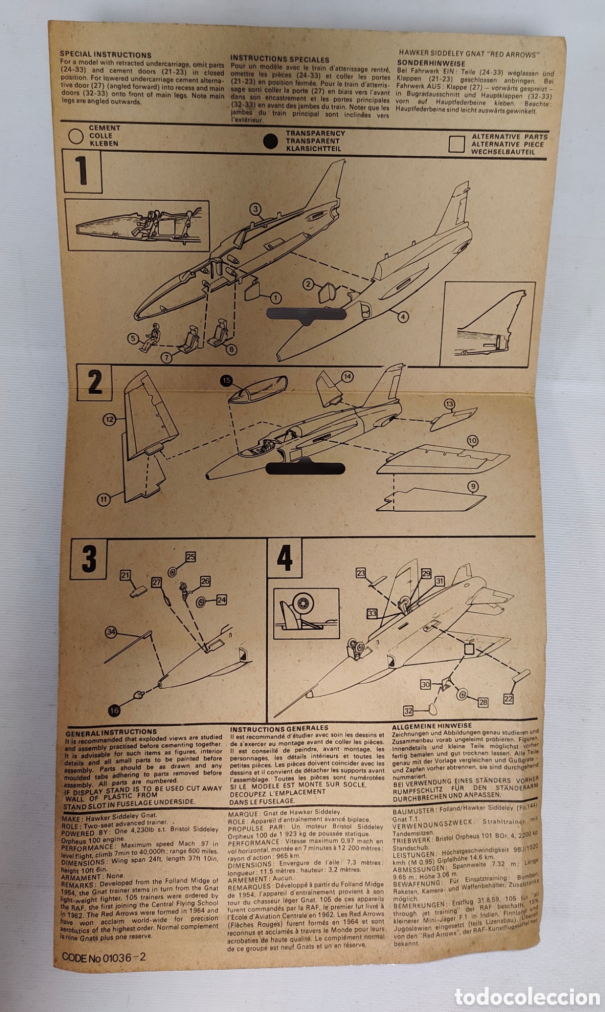 Maquetas: Red Arrows Gnat airfix 1/72 a&ntilde;o 1973 - Foto 3