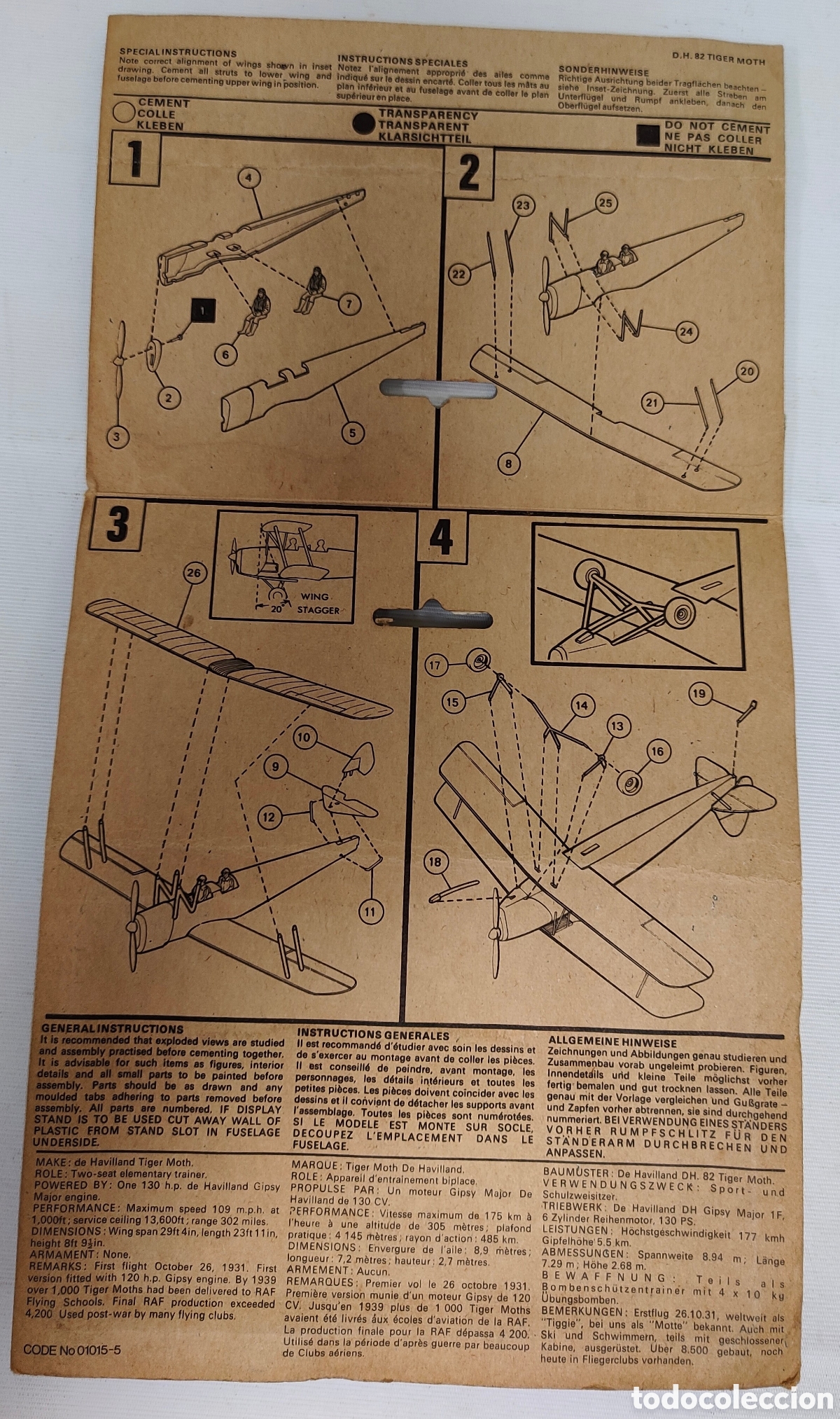 Maquetas: Tiger Moth airfix 1/72 a&ntilde;o 1973 - Foto 3