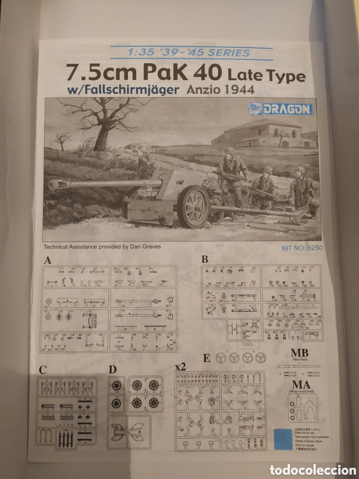 Maquetas: Ca&ntilde;on Pak 40 1/35 Drag&oacute;n ref 6250 - Foto 2