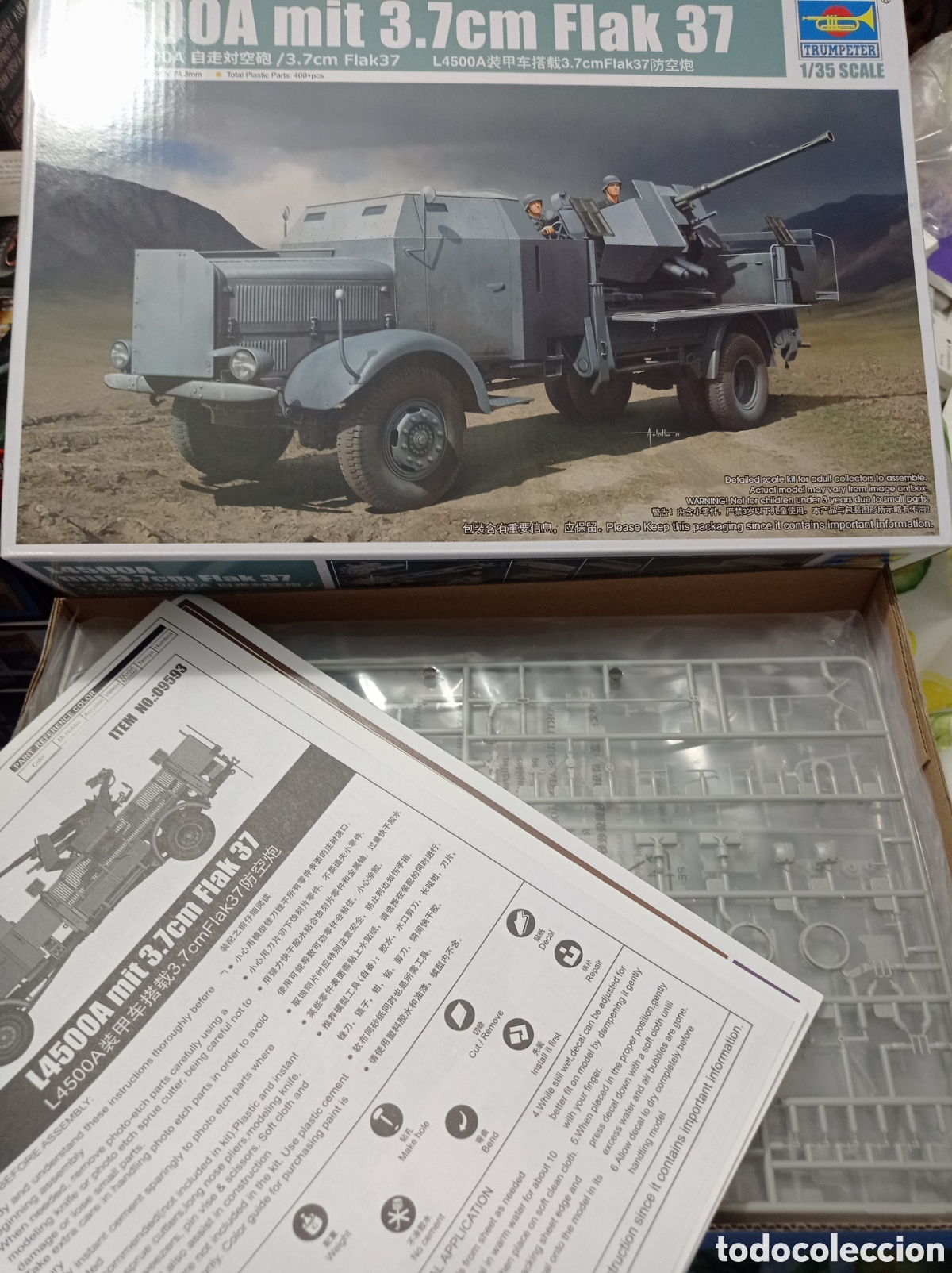 Maquetas: TRUMPETER - L4500A MIT 3.7 cm FLAK 37. 1/35. 09593 - Foto 2