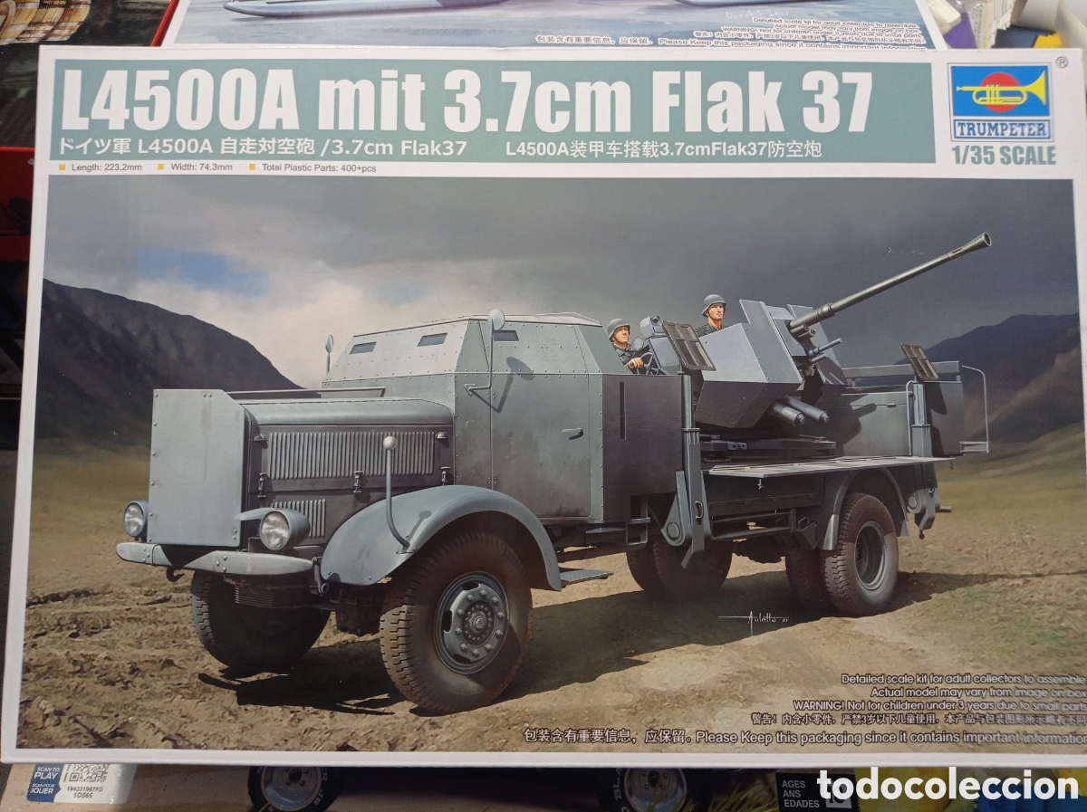 Maquetas: TRUMPETER - L4500A MIT 3.7 cm FLAK 37. 1/35. 09593 - Foto 1