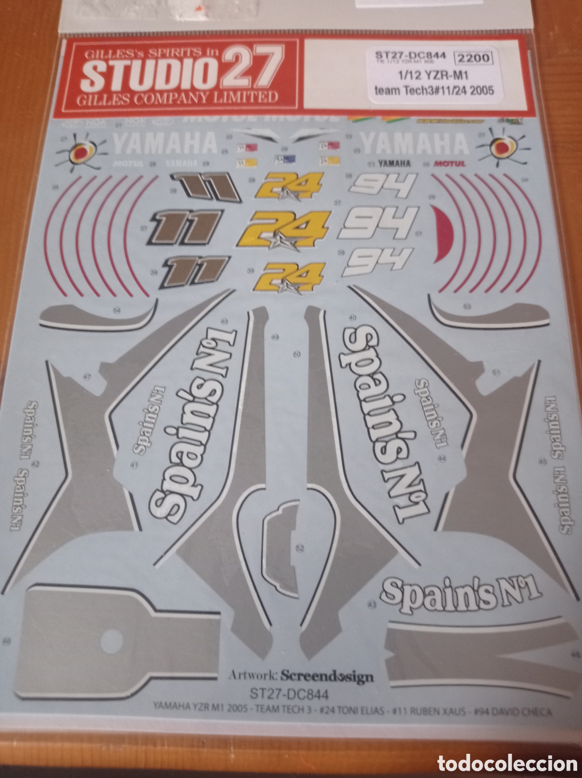 Maquetas: STUDIO27 - YAMAHA YZR-M1 TEAM TECH. 1/12. SC844 - Foto 1