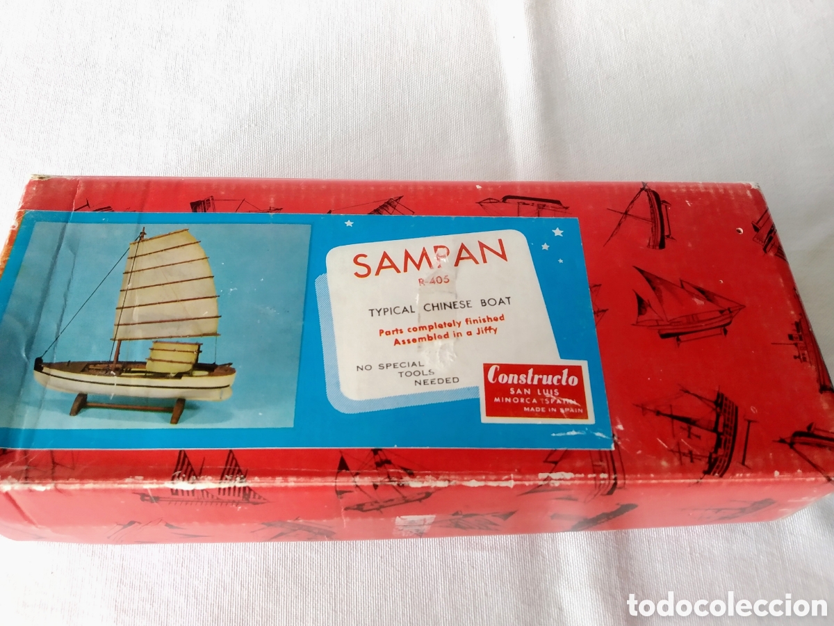 Maquetas: ANTIGUA MAQUETA DE BARCO SAMPAN DE CONSTRUCTO REF. R.405 - Foto 6